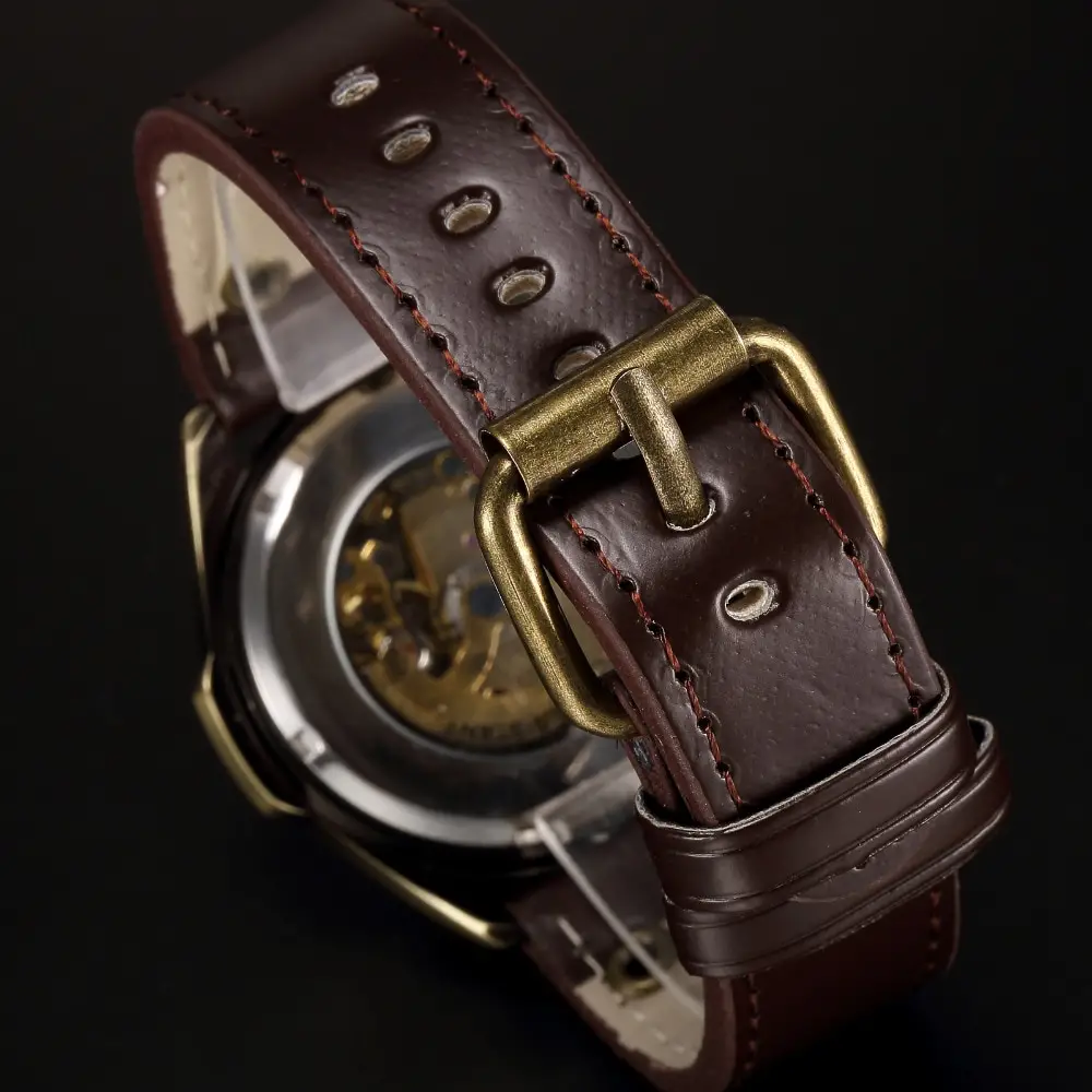 Steampunk Skeleton Automatic Sport Wrist Watch