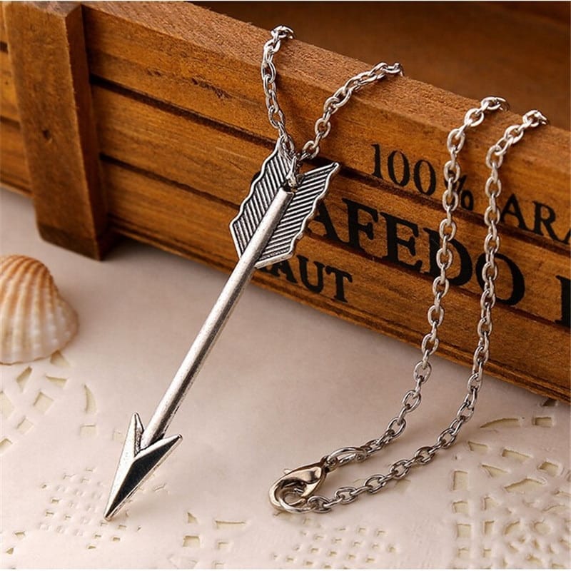 New Fashion Steampunk Minimalist Rock Vintage Arrow Pendant Chain Necklace For Women Jewelry Gift Men Clavicle Collier