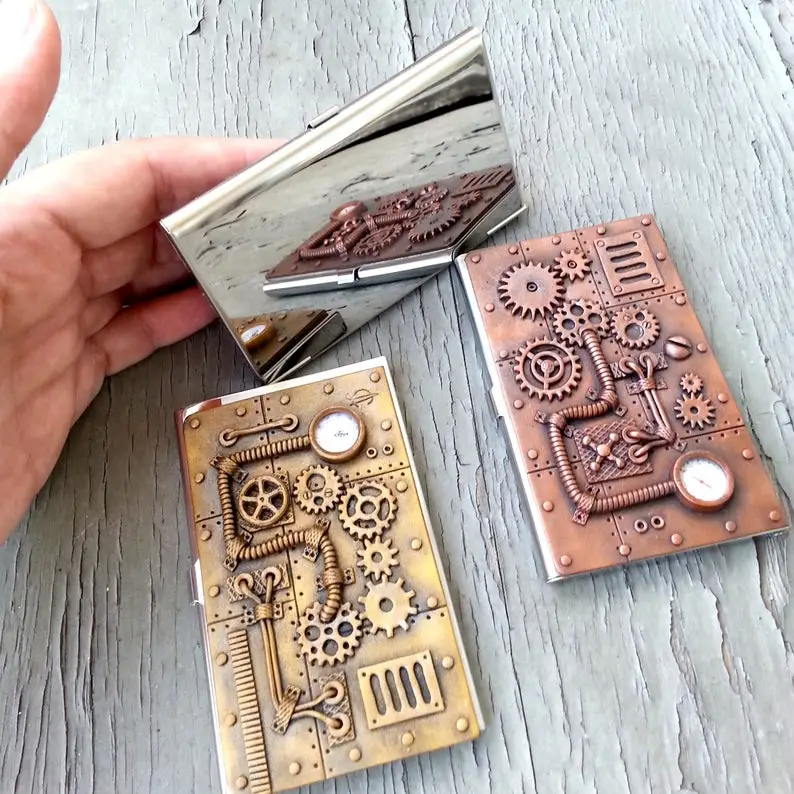 two business card holders