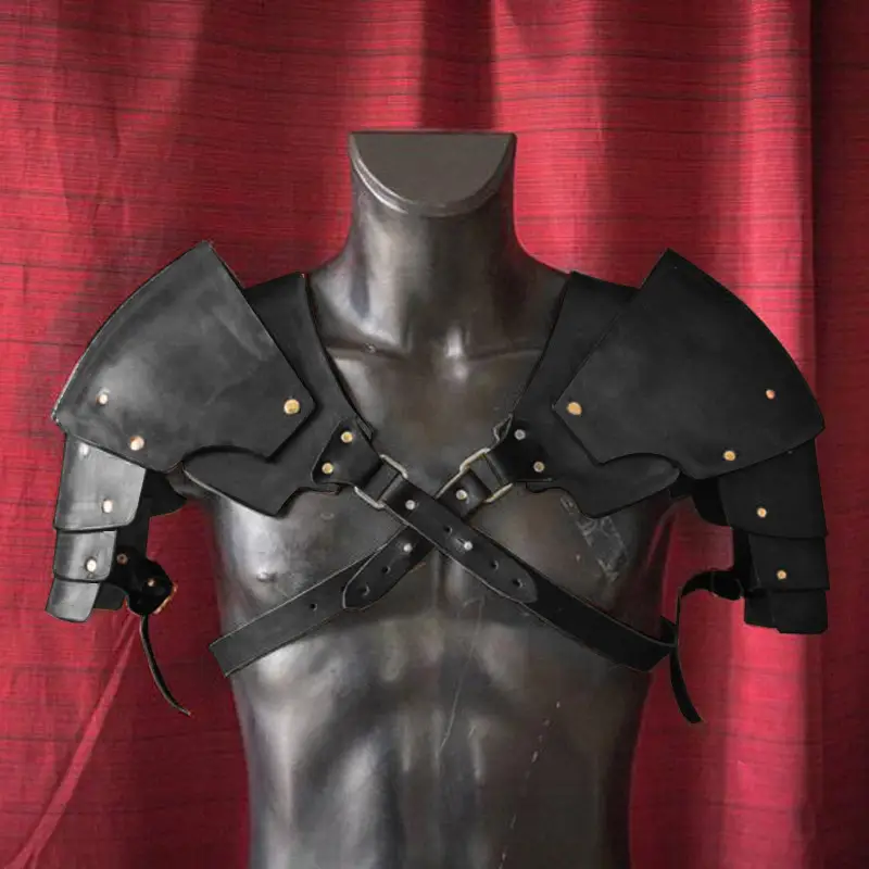 Steampunk Medieval Black Shoulder Armors Men